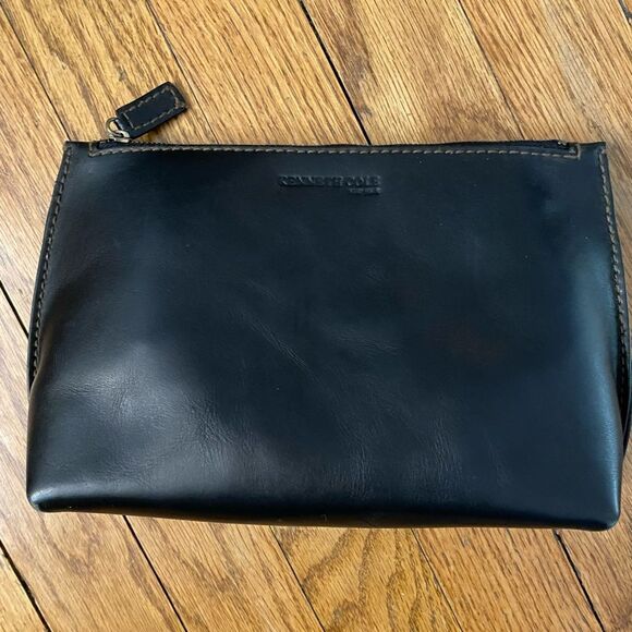 Kenneth Cole Structured Leather Pouch - Picture 2 of 7